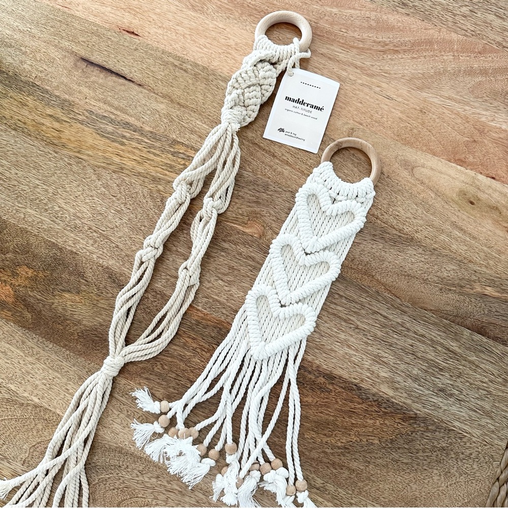 | macrame hat & decor hanger bundle |